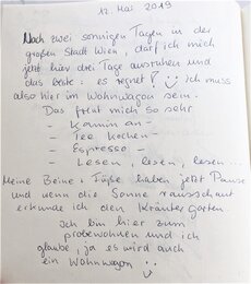 Eintrag in das Land-Loft Gästebuch | © SONNENTOR