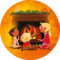 Illustration of three children sitting in front of a fireplace. | © SONNENTOR